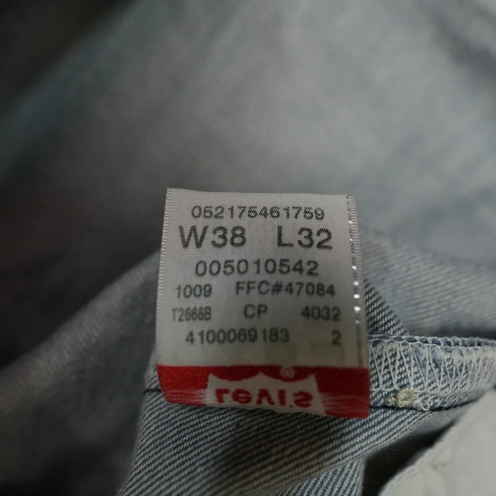 Levi's 501 Jeans Mens 38x32 (36X29) Straight Leg Button‎ Fly Classic Denim Pants